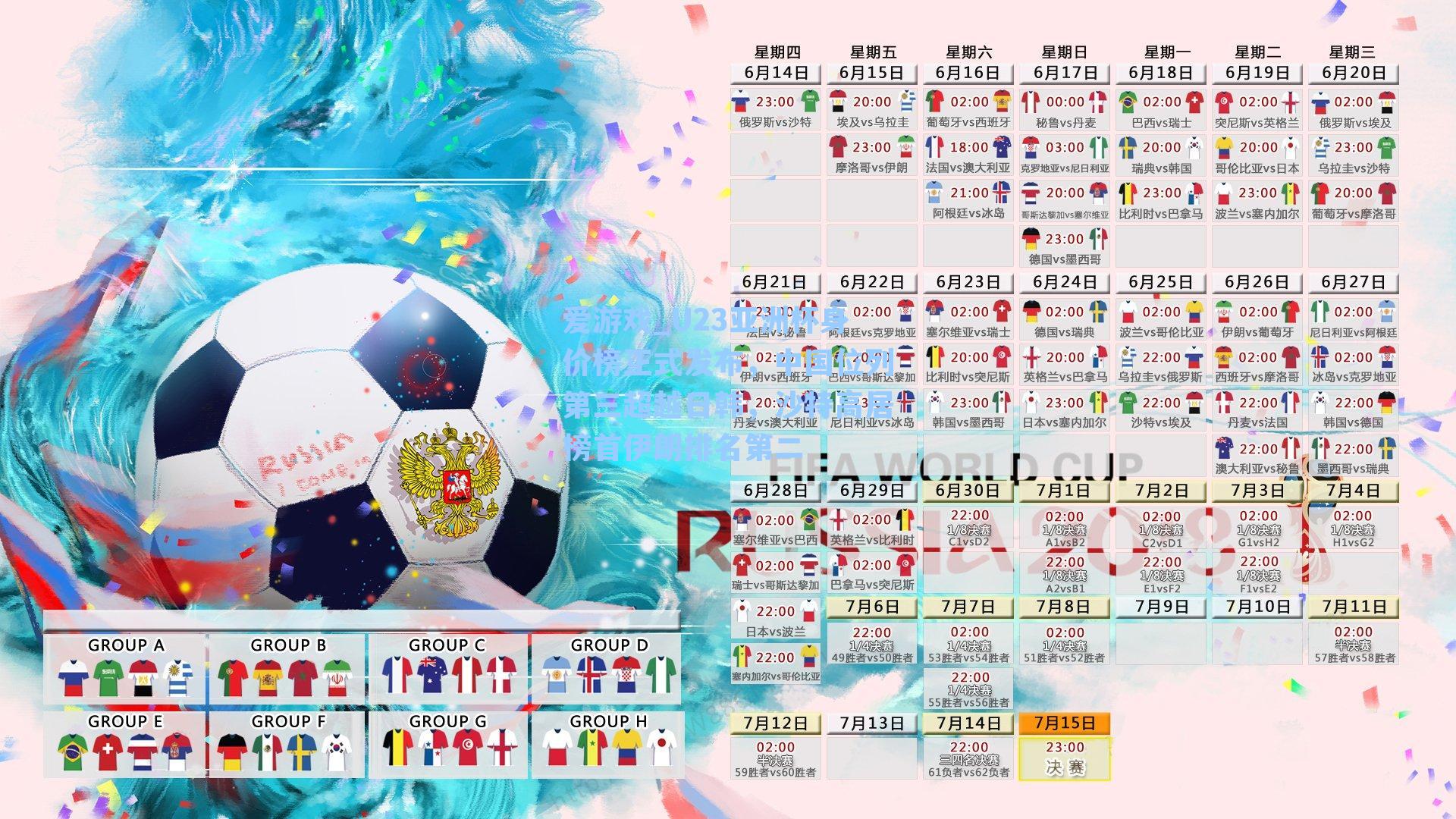 U23亚洲杯身价榜正式发布，中国位列第三超越日韩，沙特高居榜首伊朗排名第二